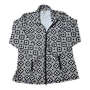 Lulu-B, Women's Zip-up, UPF 50 Blouse, Size XL